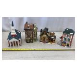 Porcelain Christmas village collection,