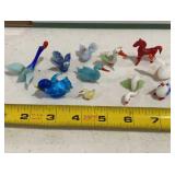 Collection of vintage miniature animal figurines
