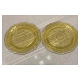 Pair of Federal Glass Patrician 'Spoke' amber