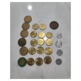 Collection of Mexican coins of different values