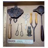 Vintage clothesline, missing wooden pegs, vintage