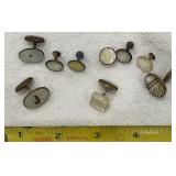 Vintage mother of pearl tie tax and cufflinks