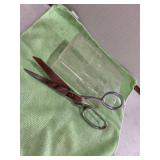 Vintage sewing box and vintage grandma scissors