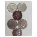 Half dollar coin 6 in total