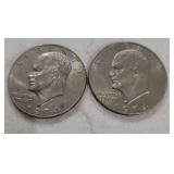 1974 dollar coins 2 in total