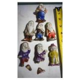 Japanese bisque porcelain figurines of the Seven