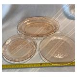 vintage platters Federal Glass Sharon (also known