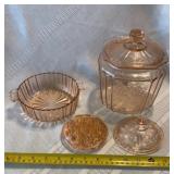 Anchor Hocking Mayfair 'Open Rose' pink