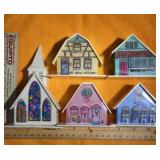 vintage Alpine Village plastic houses, often