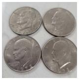 2 1971 2 1972 dollar coins 4 in total