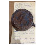 vintage advertising miniature cast iron skillet