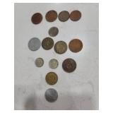 Collection of coins from Germany,  Belgium,