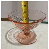 vintage clear glass saucer is a Laurel pattern,