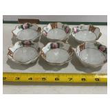 Set of 6 Japanese porcelain bowls