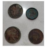 Buffalo nickles, Indian head Penny and more