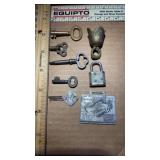 Vintage keys, vintage bell and more