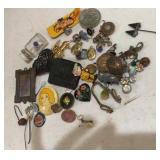 Vintage Dumbo, pen, hat, pens, buttons, and more