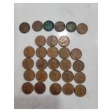 Canadian pennies 29 in total