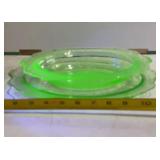 vintage green uranium'Princess' pattern