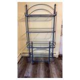 Heavy metal and glass bakers rack