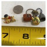 vintage Japanese charm keychain featuring a