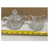 Vintage cream and sugar bowls of Indiana glass