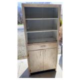 vintage metal kitchen cabinet or hutch