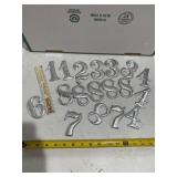 Vintage aluminum 3 inch house numbers