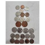 Collection of coins from Bahamas, Jamaica, Cayman