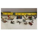 Vintage charm size animals made of ceramic glass,