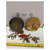 Vintage tan and vintage keys