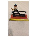 vintage, hand-painted cast iron nutcracker