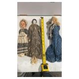 Vintage dolls with some homemade accessories