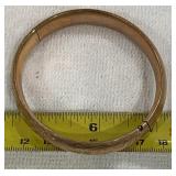 Victorian-era hinged bangle braceletGold filled