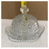 antique Indiana Glass child's round covered