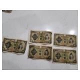 Japanese 10 Yen banknotes featuring a portrait of