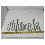 Assortment of sizes of wrenches