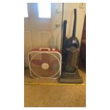 Lasko fan and Hoover vacuum.