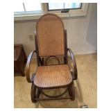 Bentwood and cane rocking chair,