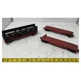 vintage Lionel postwar model train cars from the