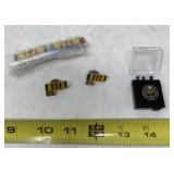 Freemason 50 year pin and war medals.