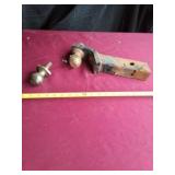 Hitch with 2 inch ball and a 1 7/8 inch ball.