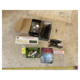 Loco and caboose combo, tracks, rustic fence