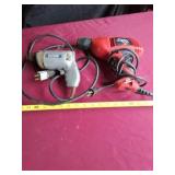 Stanley and Skil electric drills.