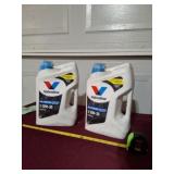 Valvoline 10W30 motor oil full jugs.