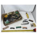 collection of vintage model trains, featuring