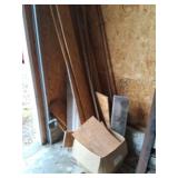 Wood in corner and light bulbs