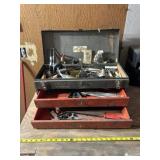 Homack Tool Box with tools, markers, chargers