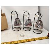 handmade mosaic glass tealight candle holders