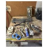 Metal Grinder pads, clamps, Drylok, bungee cords,